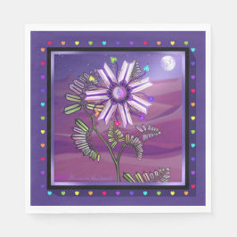 Blommor i Desert Napkins Pappersservett