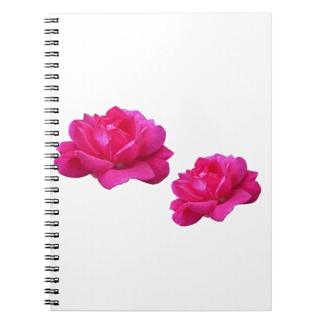 Blommor i dubbla ro rosa anteckningsbok (Framsidan)