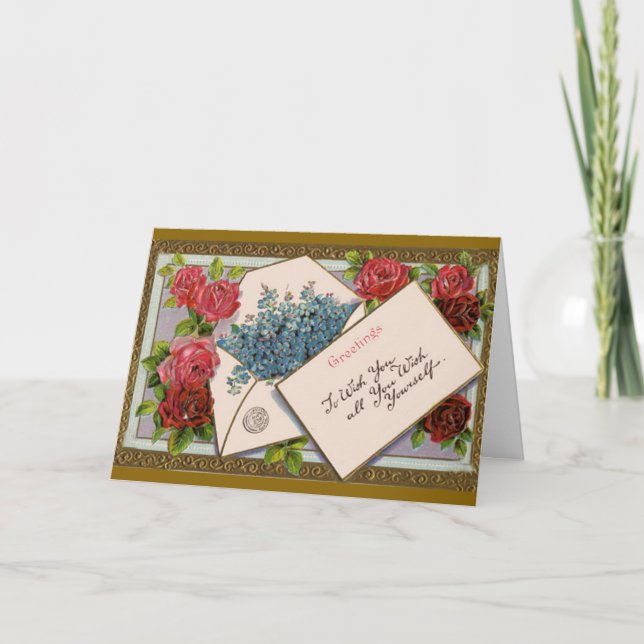 Blommor i e-post - födelsedagskort kort (Framsida)