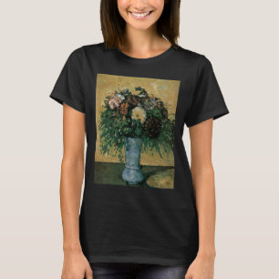 Blommor i en blå vas av Paul Cezanne Vintage konst T Shirt