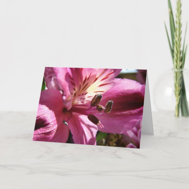 Blommor i en Bouquet Kort (Framsida)