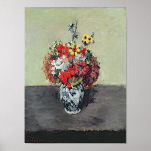 Blommor i en Delft vas, c.1873-75 Poster