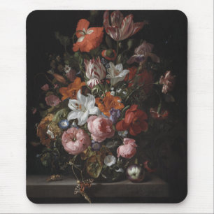 Blommor i en Glass vas, 1704 Musmatta