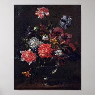 Blommor i en Glass vas Poster