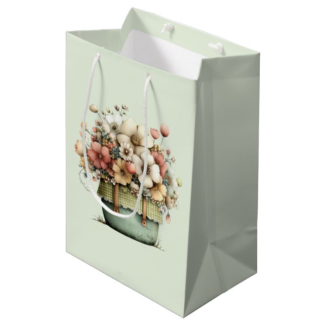  Blommor i en kruka mysigt söta  (Framsidan Vinklad)