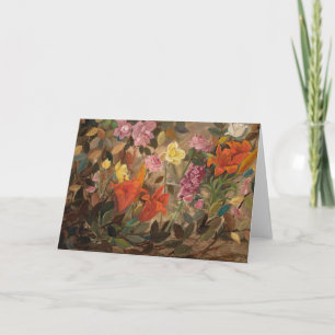 Blommor i en trädgård Tadeusz Makowski Kort