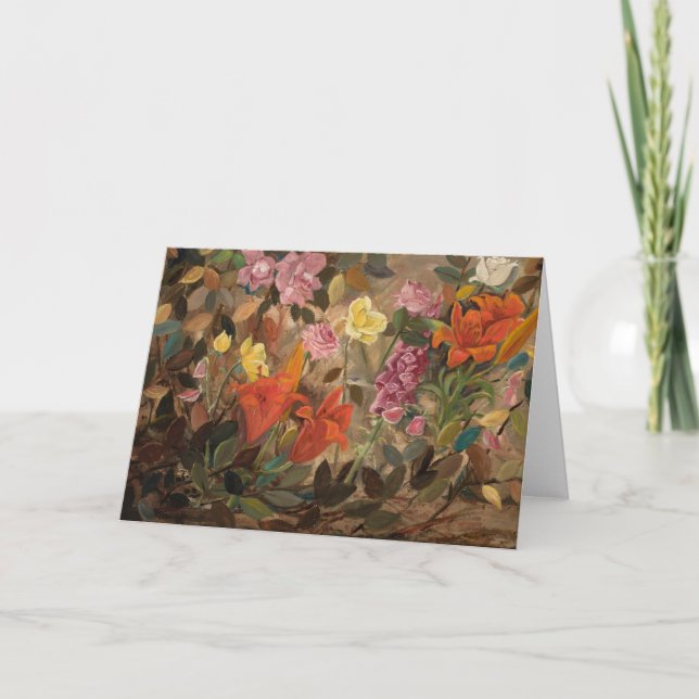 Blommor i en trädgård | Tadeusz Makowski Kort (Framsida)