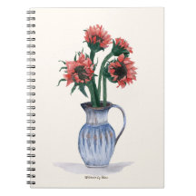 Blommor i en vas akvarell