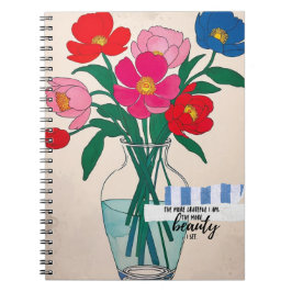 Blommor i en vas | Anteckningsbok Dagbok