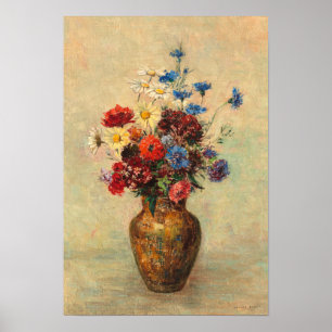 Blommor i en vas, c.1910 poster