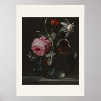 Blommor i en vas - Holländskt Guldålder blomsterko Poster