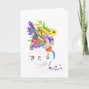 Blommor i en vas kort