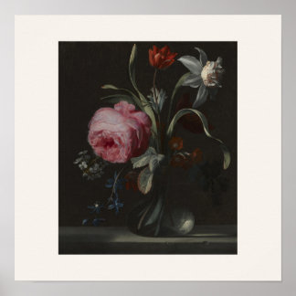 Blommor i en vas nederländska guldåldern fyrkantig poster