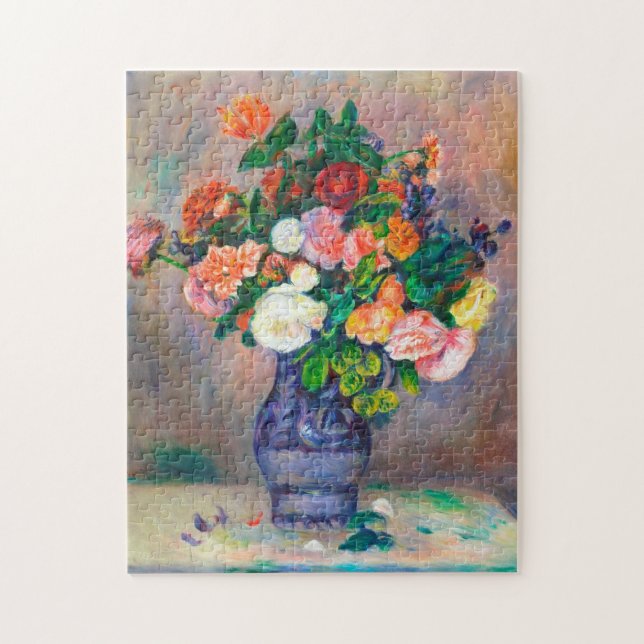 Blommor i en Vas Pierre Auguste Renoir-målning Pussel (Vertikal)