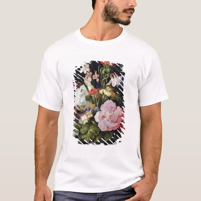 Blommor i en vas tee shirt (Framsida)