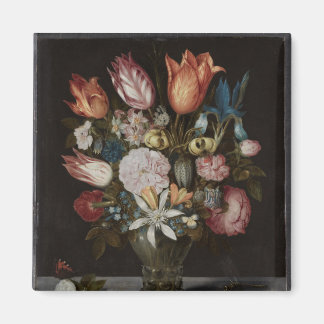 Blommor i ett glas, Ambrosius Bosschaert Oil Paint Magnet