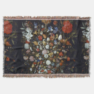 Blommor i ett träkärl Jan Brueghel den äldre Filt