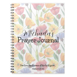 Blommor i Fält Prayer Journal Anteckningsbok