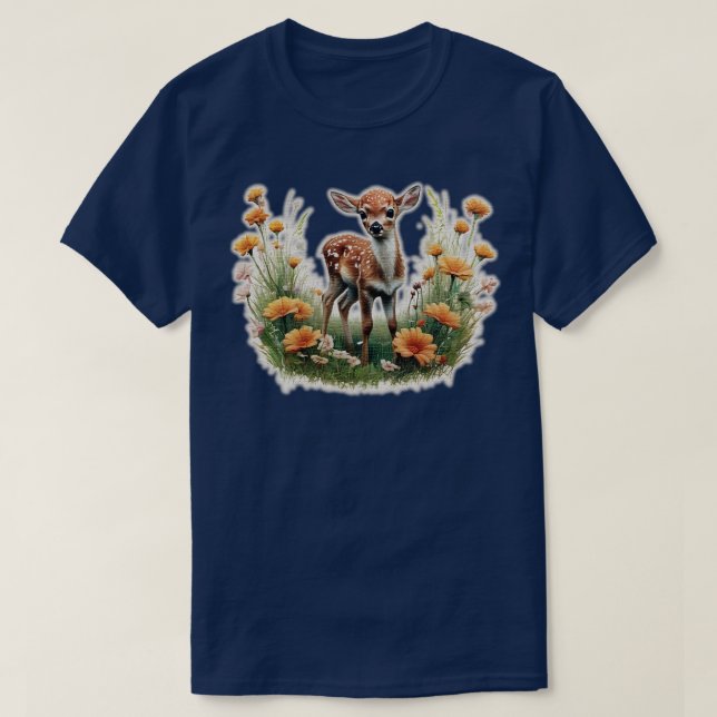 blommor i fält t shirt (Design framsida)