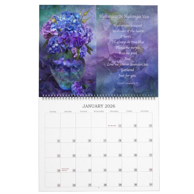 Blommor i Finare Vas Art Calendar 2015 Kalender (Jan 2026)