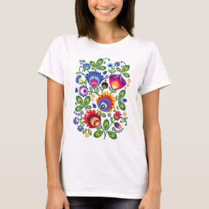 Blommor i folklore, blandning av färger 4 t shirt