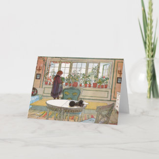 Blommor i fönsterrutan av Carl Larsson Kort