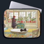 Blommor i fönsterrutan av Carl Larsson Laptop Fodral<br><div class="desc">Besök min affär om du vill ha mer intressant design och fler valmöjligheter i färg. => zazzle.com/colorfulworld*</div>