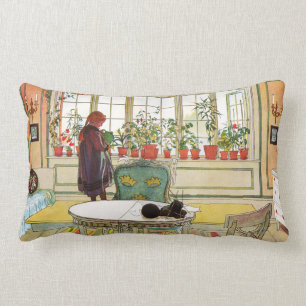Blommor i fönsterrutan av Carl Larsson Lumbarkudde