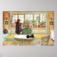 Blommor i fönsterrutan av Carl Larsson
