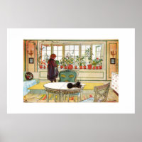 Blommor i fönsterrutan av Carl Larsson