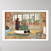 Blommor i fönsterrutan av Carl Larsson