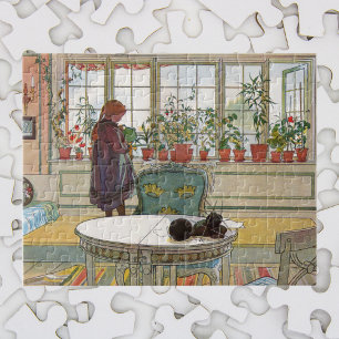 Blommor i fönsterrutan av Carl Larsson Pussel