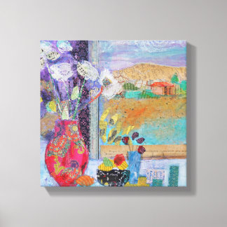 Blommor i fönstret 2014 canvastryck