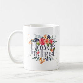 Blommor i frostmuggen för on-line läraresnö kaffemugg
