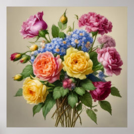 Blommor i full blom poster