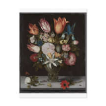 Blommor i glas, Ambrosius Bosschaert, olja