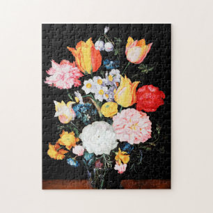 Blommor i glasfartyget Jan Brueghel the Younger Pussel