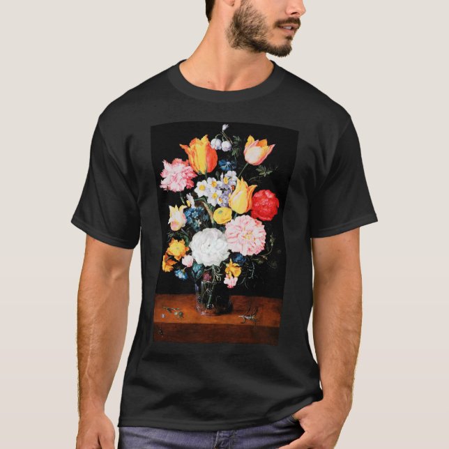 Blommor i glasfartyget Jan Brueghel the Younger T Shirt (Framsida)