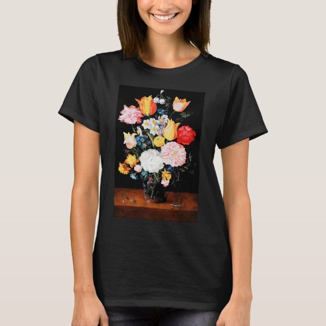 Blommor i glasfartyget Jan Brueghel the Younger T Shirt (Framsida)