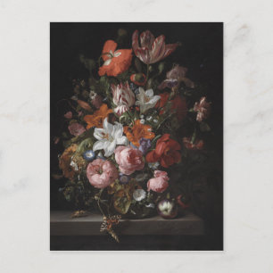 Blommor i Glass Vas, 1704 Vykort