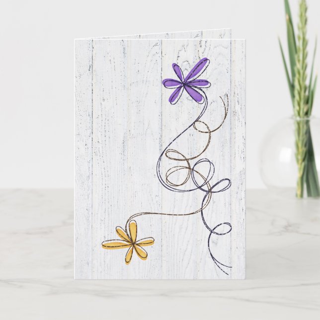 Blommor i glitter får snart ett bra kort (Framsida)