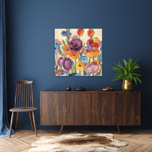 Blommor i golvet canvastryck