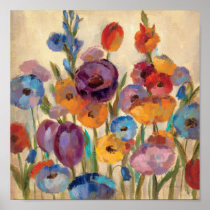 Blommor i golvet poster