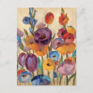 Blommor i golvet vykort