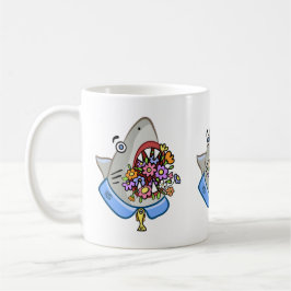 Blommor i haj Jaws Kaffemugg