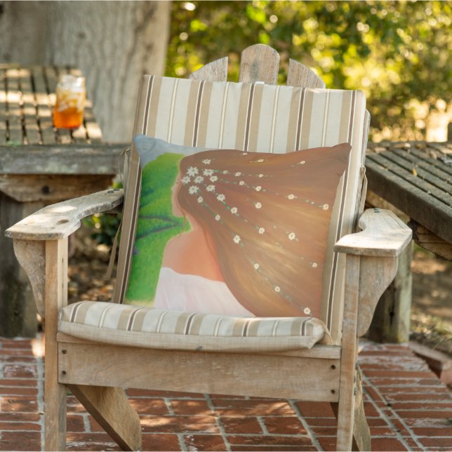 Blommor i hennes hår kudde (Stol)