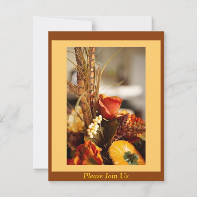 Blommor i hösten Färg - Inbjudningar (Framsida)