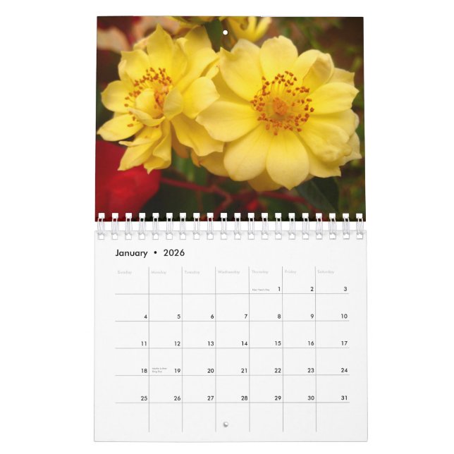 Blommor i kalender för blom 2012 (Jan 2026)
