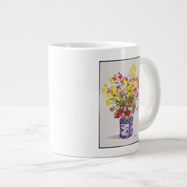 Blommor i kinesiska Burk Jumbo Mugg (Framsida höger)