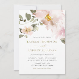 blommor i kvinnligt vatten Bröllop Inbjudningar